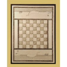 Primitive Wooden checkers/chess Game Board - 048
